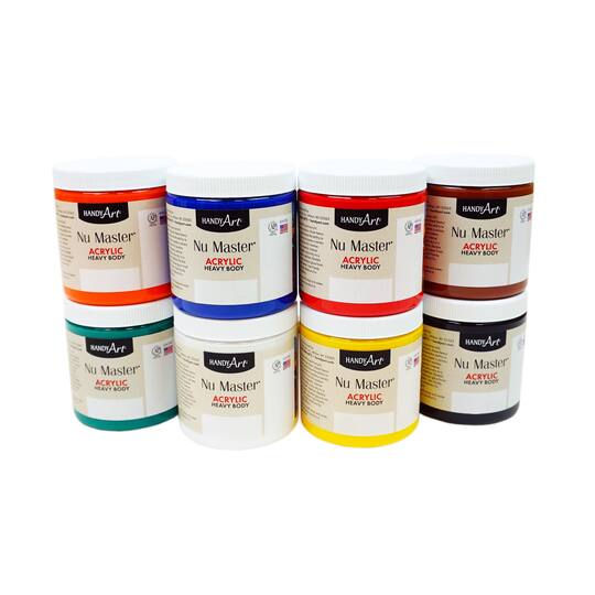 Handy Art® Nu Master® 8oz. Basic Colors Heavy Body Acrylic Paint Set